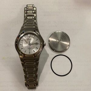 Citizen Eco Drive E111-K002141 titanium watch parts lot.  Missing buckle/ clasp.
